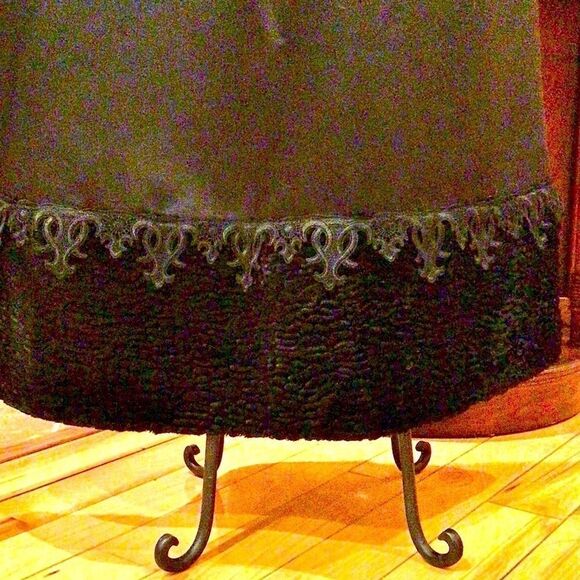 JESSICA McCLINTOCK MIDNIGHT BLACK STRAPLESS VELVET TRIM GOWN 10 NWT - Picture 10 of 16